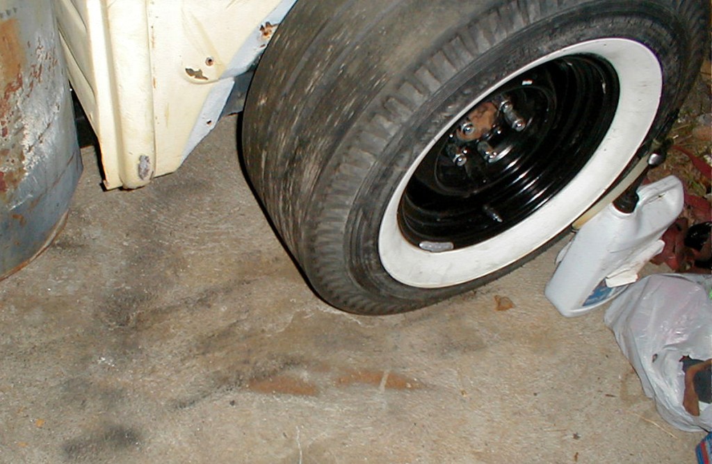 A celebratory burnout is done on the porch.