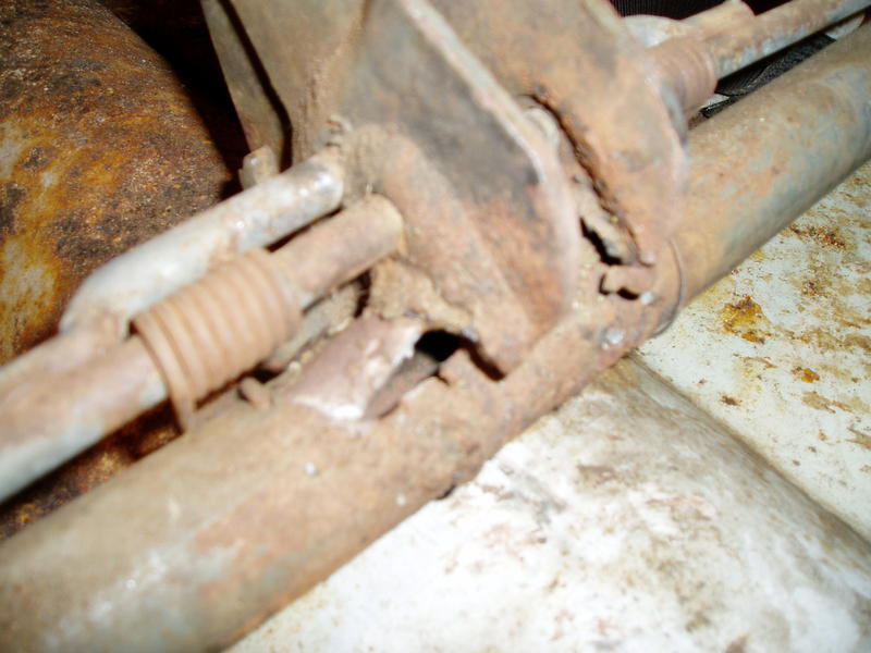 Another close up of the damage. The steel tube is pretty messed up.