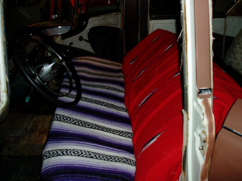 Partially reclined seats.