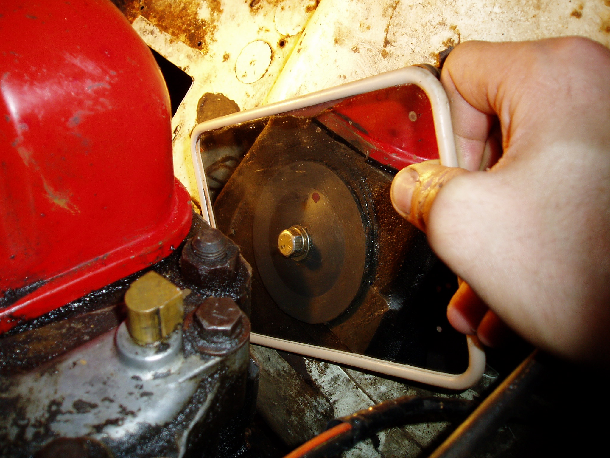 Cleaned-up and re-installed freeze plug on rear of head.