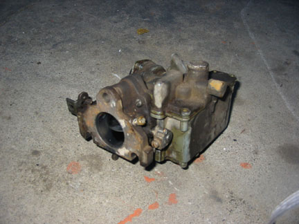 Front carb removed (Carter YH 973)