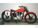 This is a competetion racing bike that was run at Daytona Beach in the late '40's to early 50's.