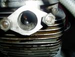 Intake valve seen from carburetor side.
