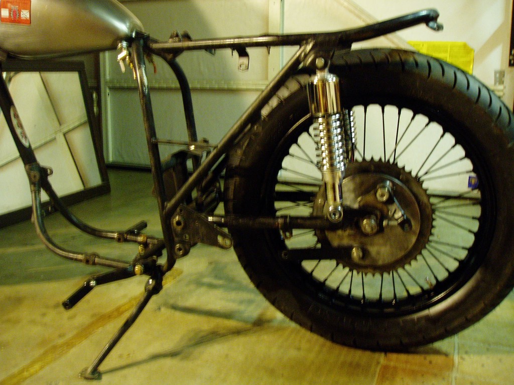 Close up of shiny bobber shocks.