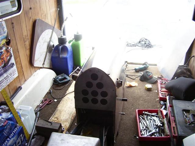 Front view. I rolled the front edges of the pieces & they go under the seat backing plate.