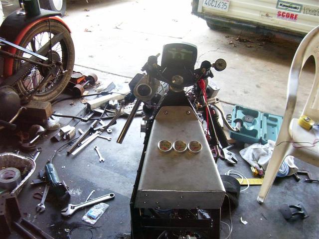 Aim XG Log dash mounted with sensors.