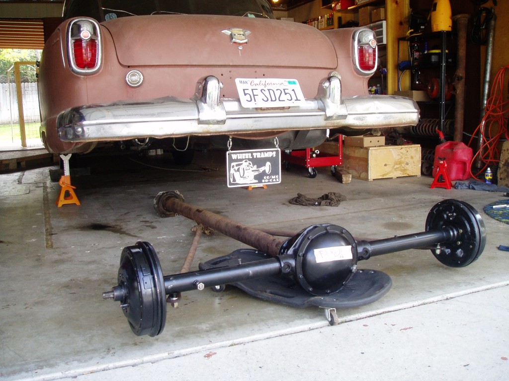 Sun 4/9/06. New rear end mated to old torque tube.