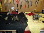 Monday 4/3/2007. Carburetors removed for inspection & cleaning.