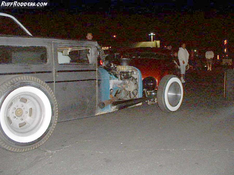 Bowling alley parking lot.