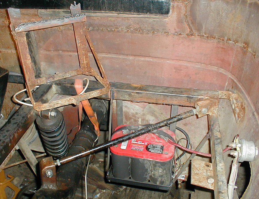 Battery Box.
Out with the old one from 1925.
In with the new.