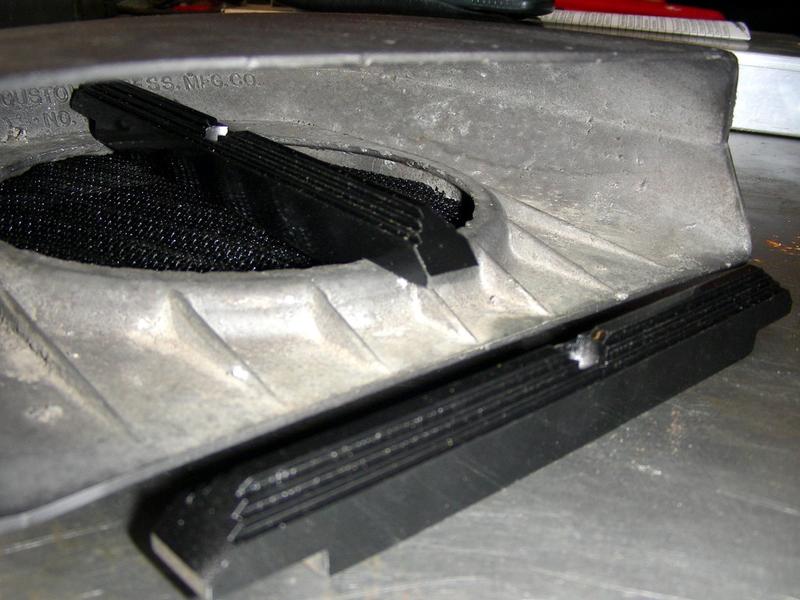 Finished scoop hold-downs.