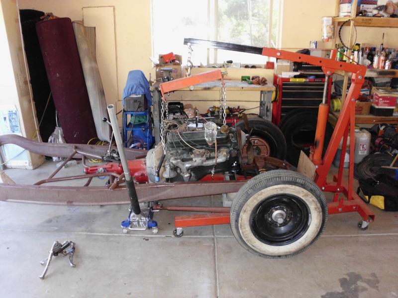 motor /trans test fit .55 pont 287and 53 ford 3 speed o/d