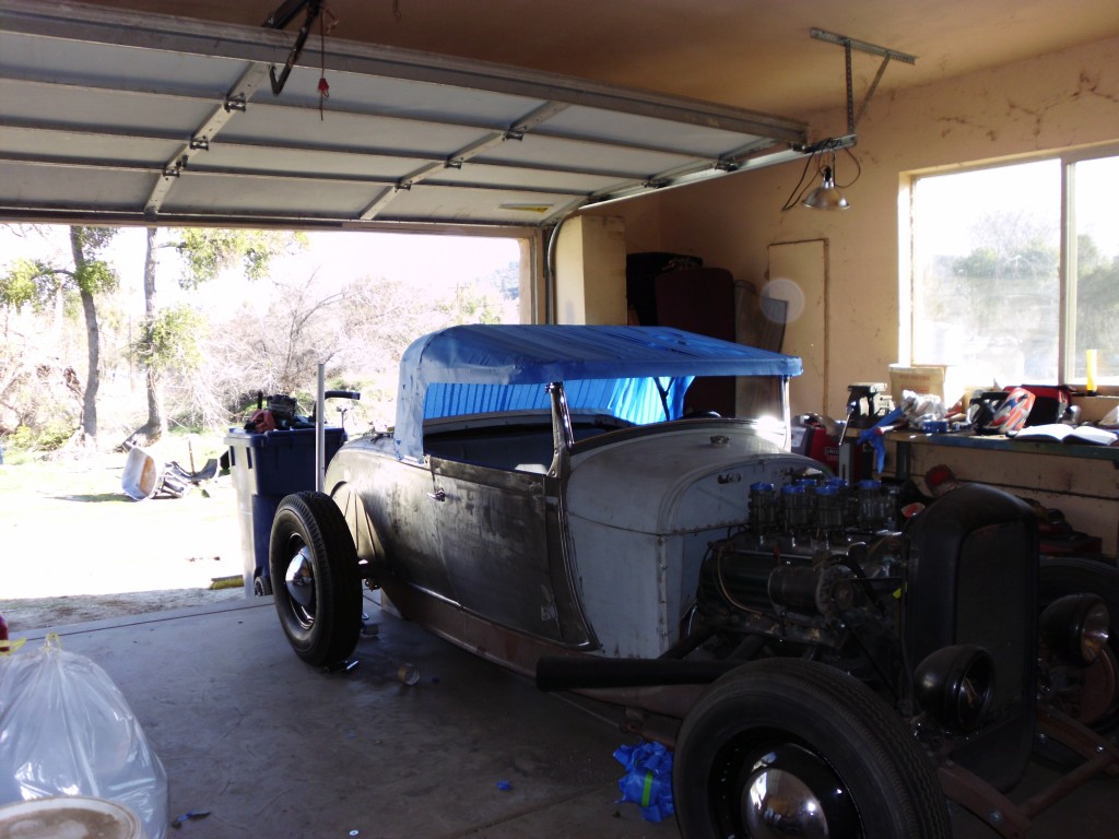 windshield frame ,stantions,and top chopped 5"