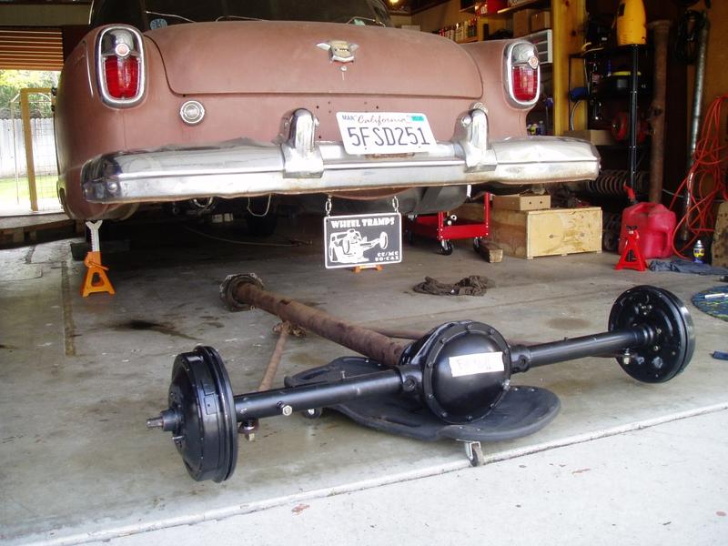 Sun 4/9/06. New rear end mated to old torque tube.