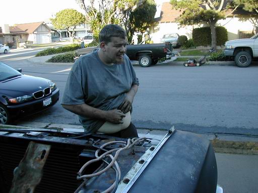 Joshua, mining for lint.