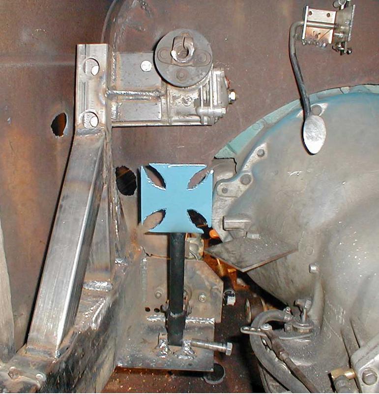 Steering perch, revised brake assembly.
I lovingly restored the corners of the iron cross that Tackett made for me last year th