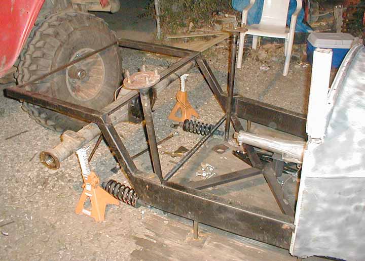 The beginning of a very long rear axle housing positioning challenge.