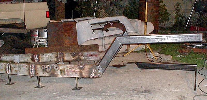 First Z scabbed on.
2 x 6 x 3/16 is way too much.