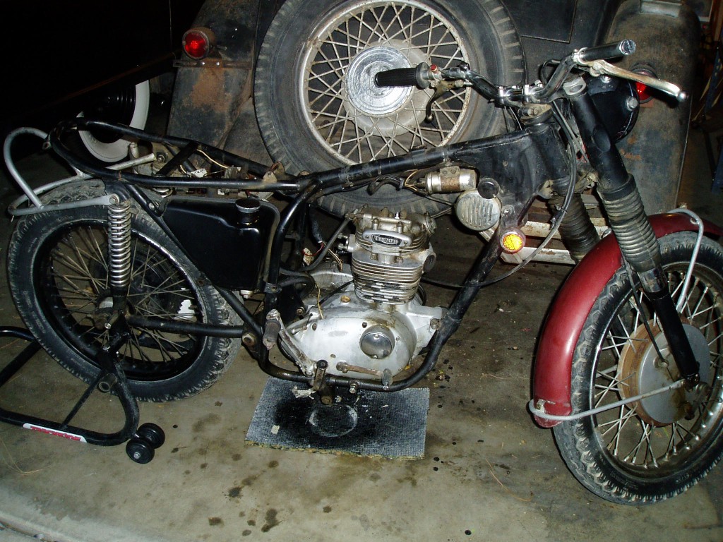 Stripped for engine tear down