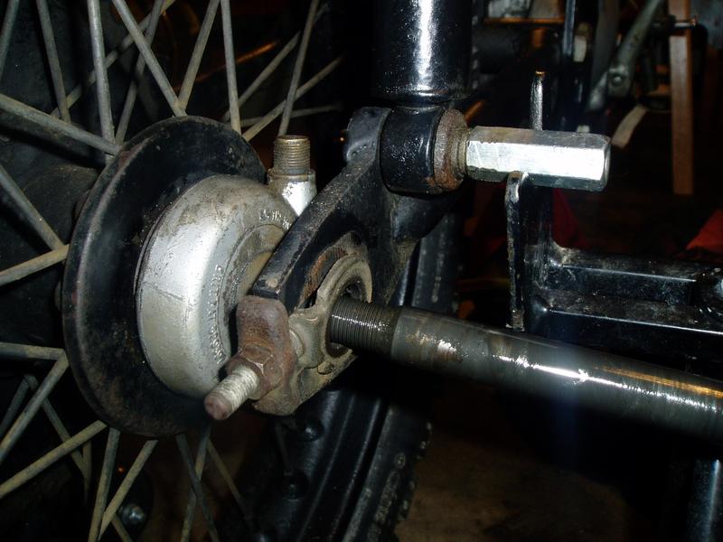 Rear axle coming out