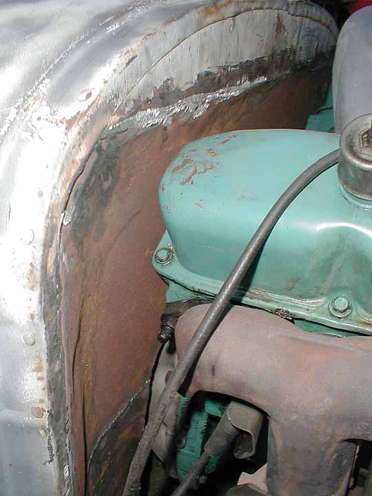 Front view of recessed firewall.
It gives me just the extra space I needed.