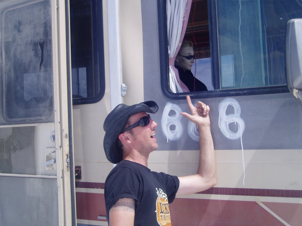 Mikey says Hi to our pit slut.