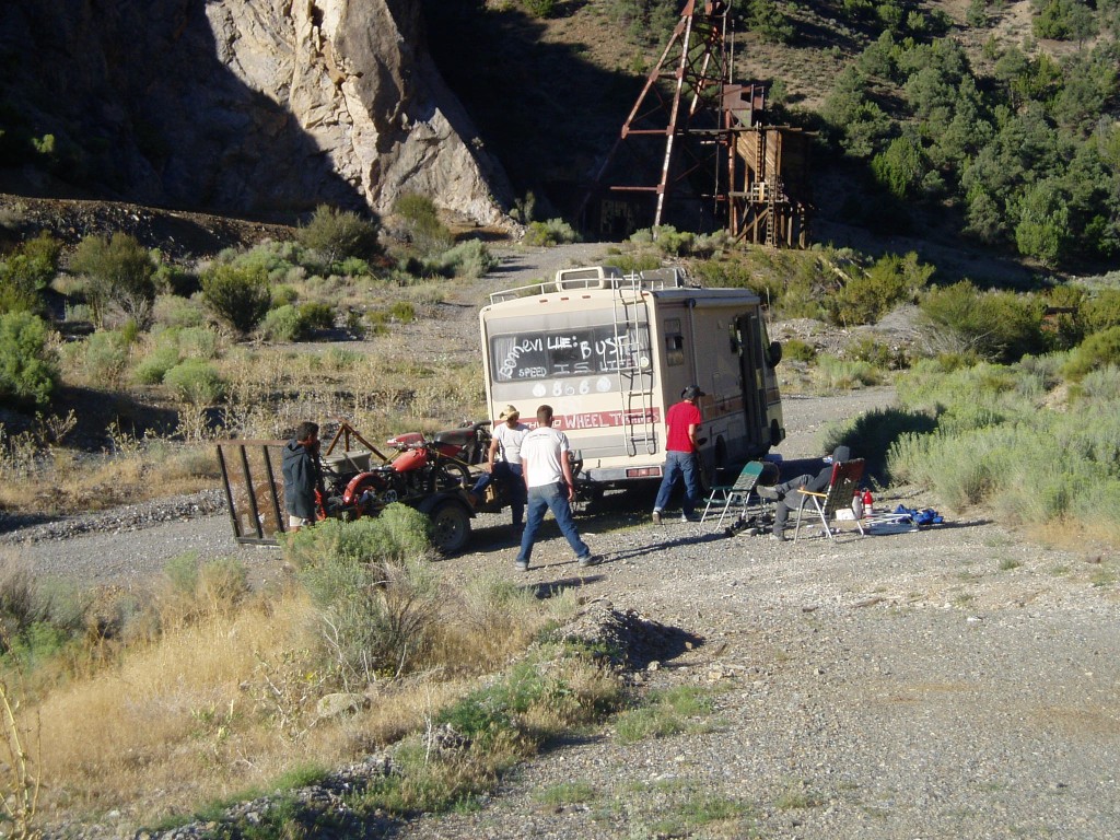 Camping in a ghost town, Nevada somewhere.