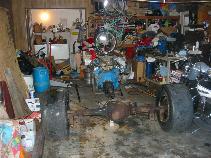 Day 1, Dec 30, 2003. After getting the race car out of the garage, now the '25 stuff comes in. Happy birthday to me.