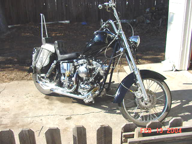 1977 FLH Electra Glide after a few improvements. Same model Tatt Matt rides (different year, though).