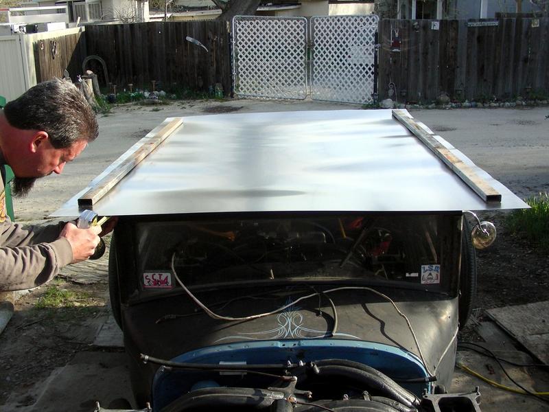 Sheet cut to basic length. Layout begins.