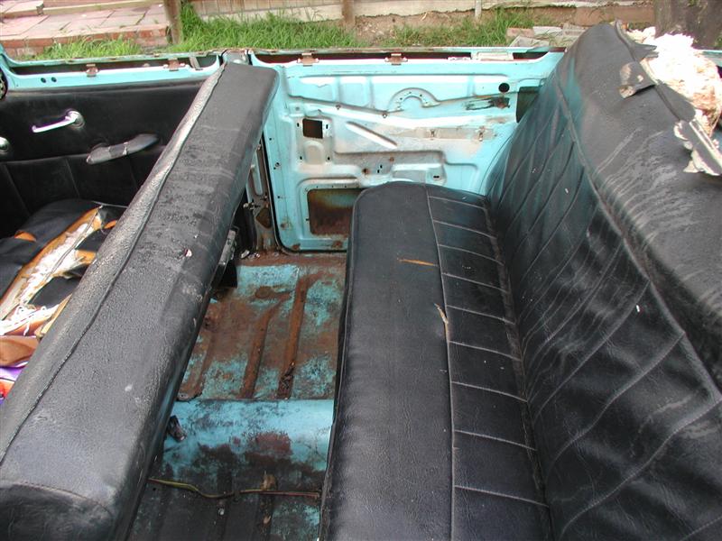 Both front and rear seats are in dire need of recovering.