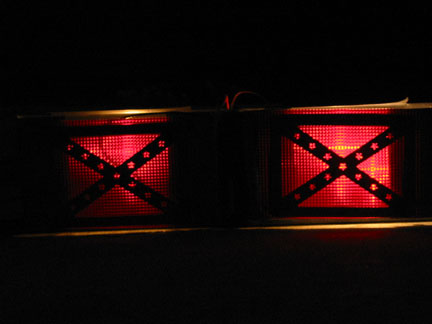 With the lights working. I made the outside & bought some trailer lights for the insides.