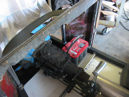 That's where the battery is going to have to go. I'll replace the wood under it with alum.