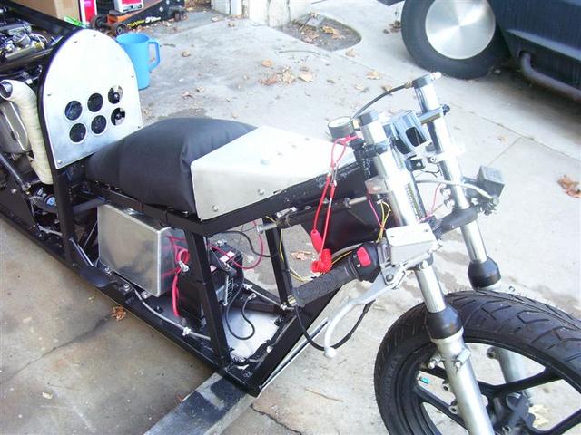 Steering damper & dead-mans switch.