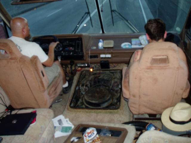 Keeping an eye on the 454 while we drive