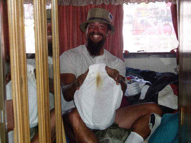 Jet's tighty whitey's after the first run. Rough course!