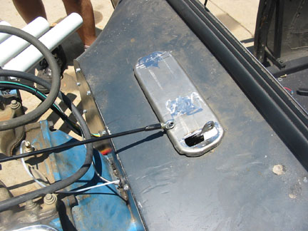 And cut a slot for the linkage.