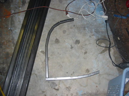 I had to slice the 1 x 1 tubing to bend it since I don't have a bender. Then I bent it to fit the back of the passenger compartm