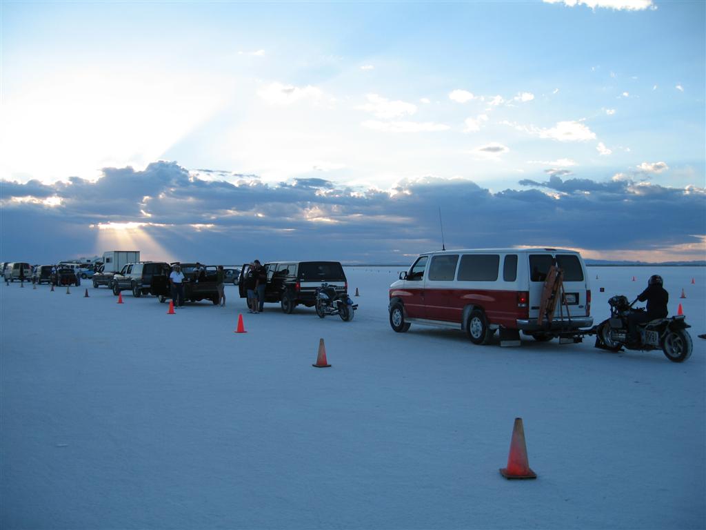 The bike with the red and white van was trying to take Matt's records from last year. They didn't do it.