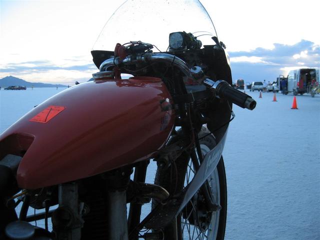 The aircraft tachometer get's twitchy over 7k RPM. 7 grand on a 1948 BSA!!