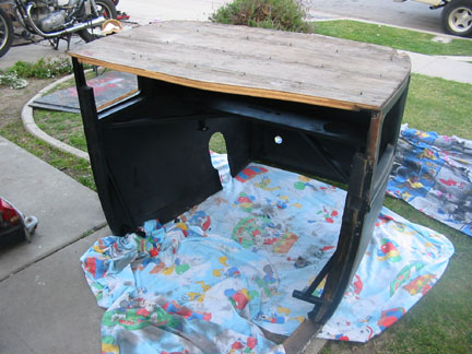 Put a coat of paint on the inside of the cab.