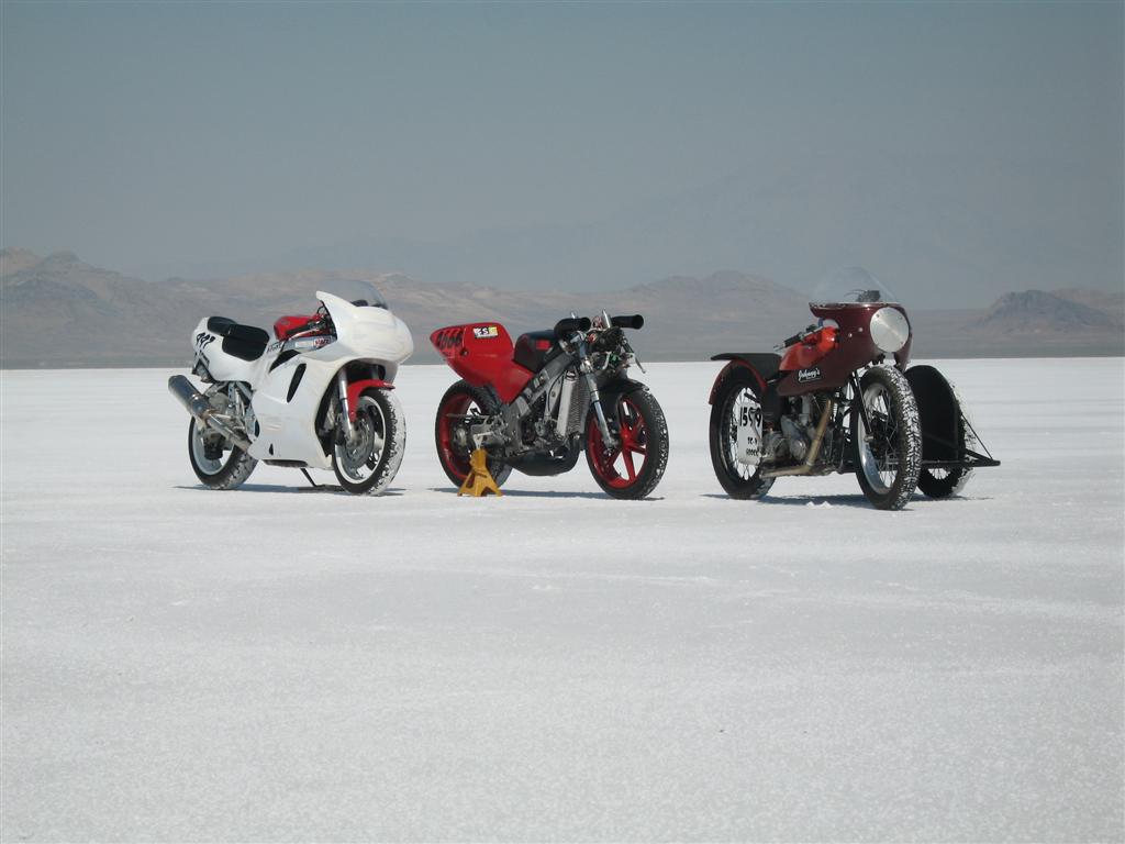 Front view of the bikes