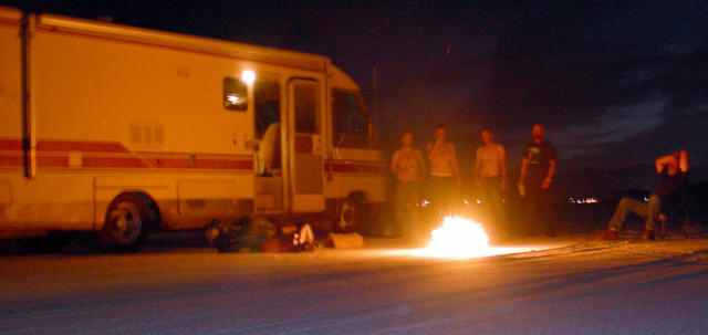 Typical evening at the bend winding down.