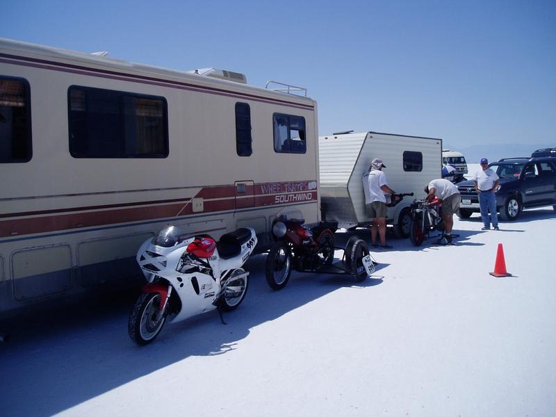 Sunday, 3 Wheel Tramps bikes in line.