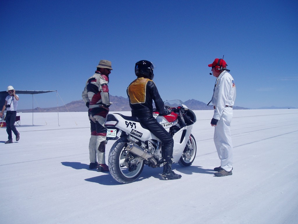 Mikey with Jet and Bill the starter.