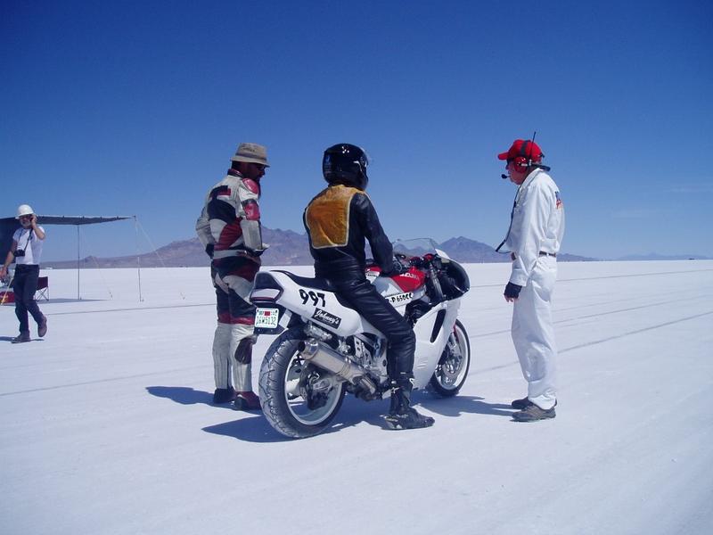 Mikey with Jet and Bill the starter.