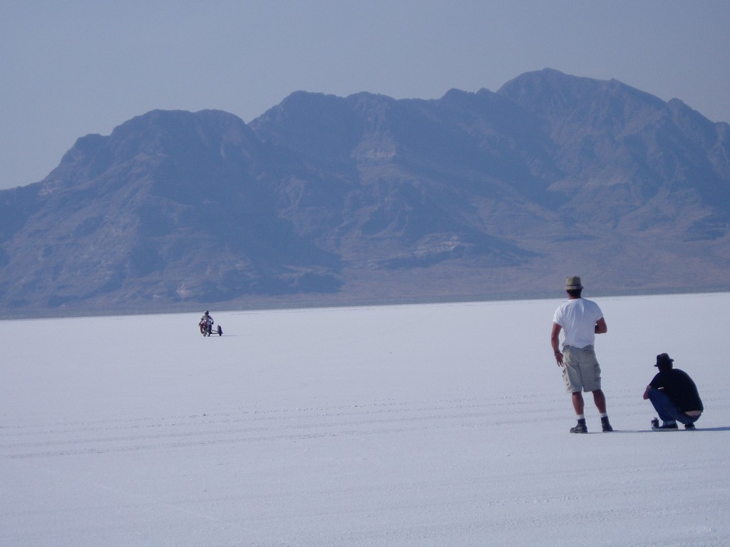 Thursday afternoon. Experimenting with the alcohol carburetor. We drove miles down the course from the pits so as to be undistur