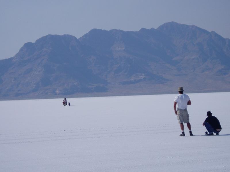Thursday afternoon. Experimenting with the alcohol carburetor. We drove miles down the course from the pits so as to be undistur