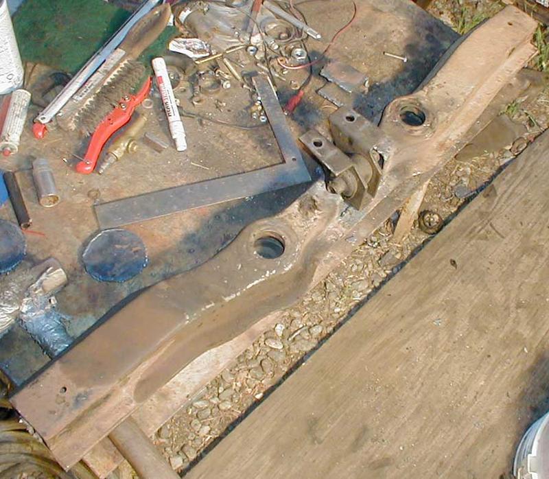 Trans crossmember modification underway.