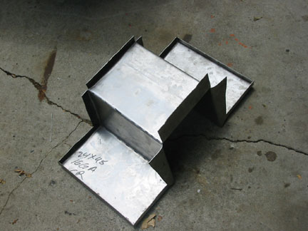 Bottom piece of the gas tank.